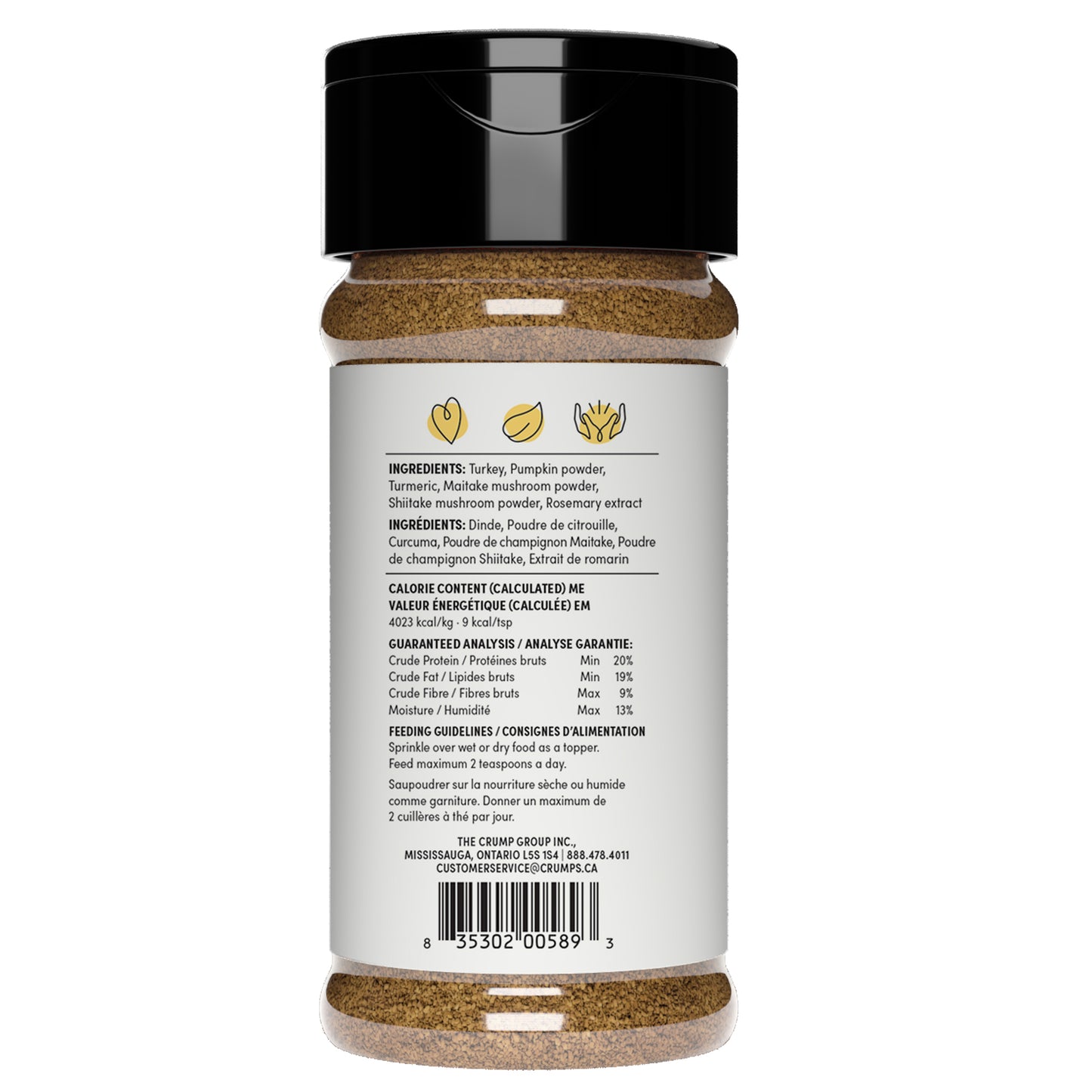 Turkey + Superfood Golds Sprinkles Dog Food Topper