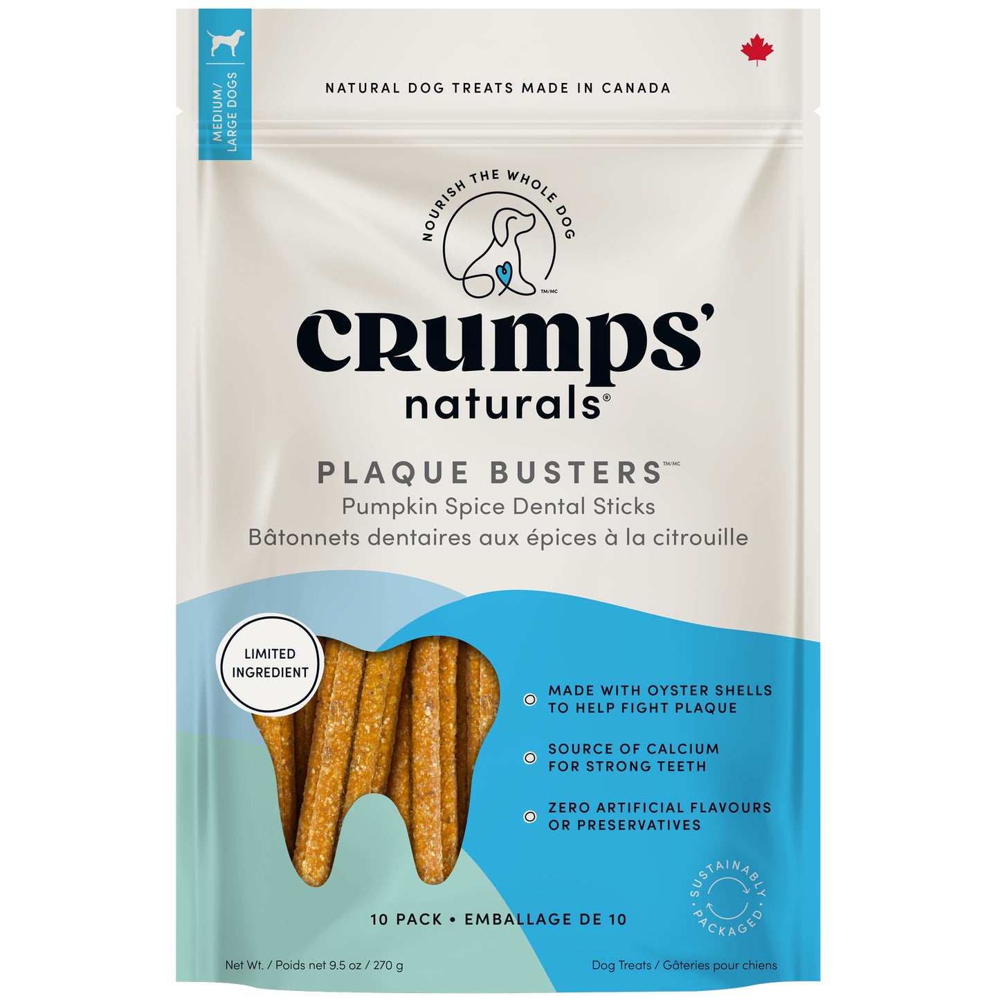 Plaque Busters Pumpkin Spice Dental Sticks