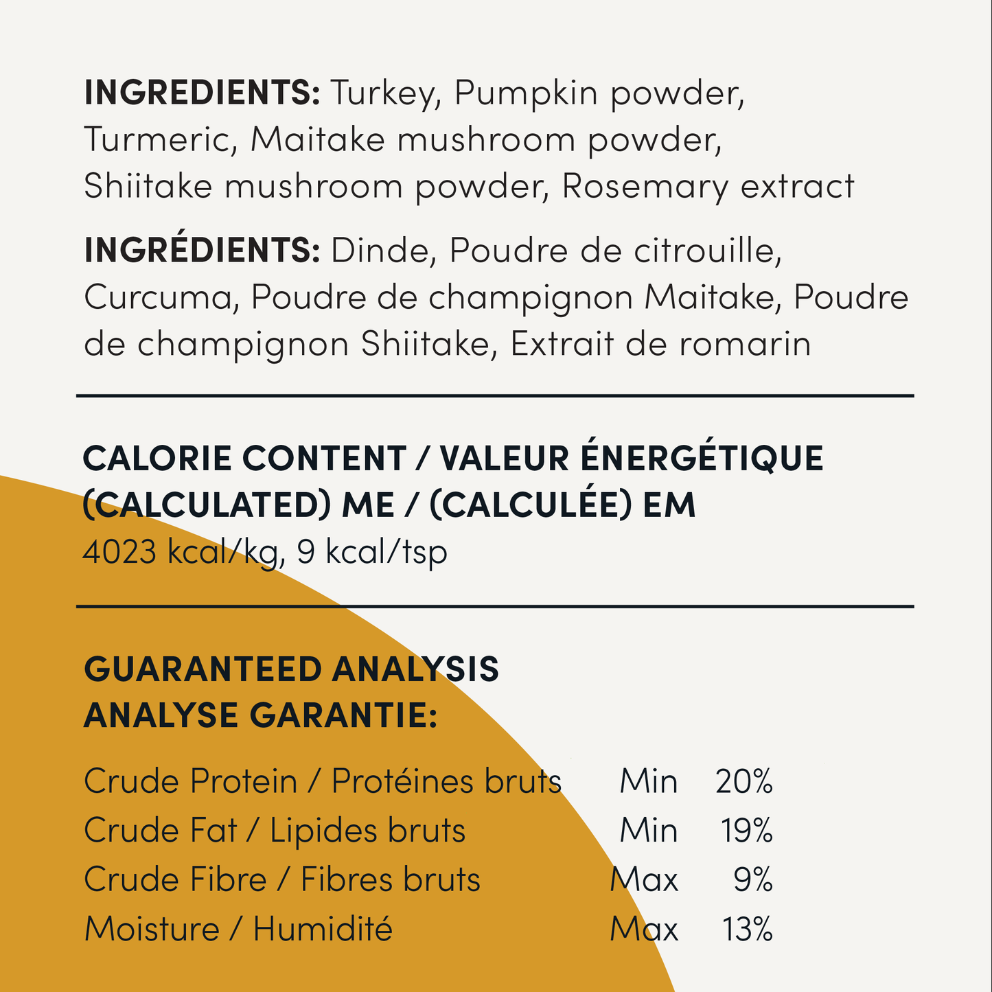 Turkey + Superfood Golds Sprinkles Dog Food Topper