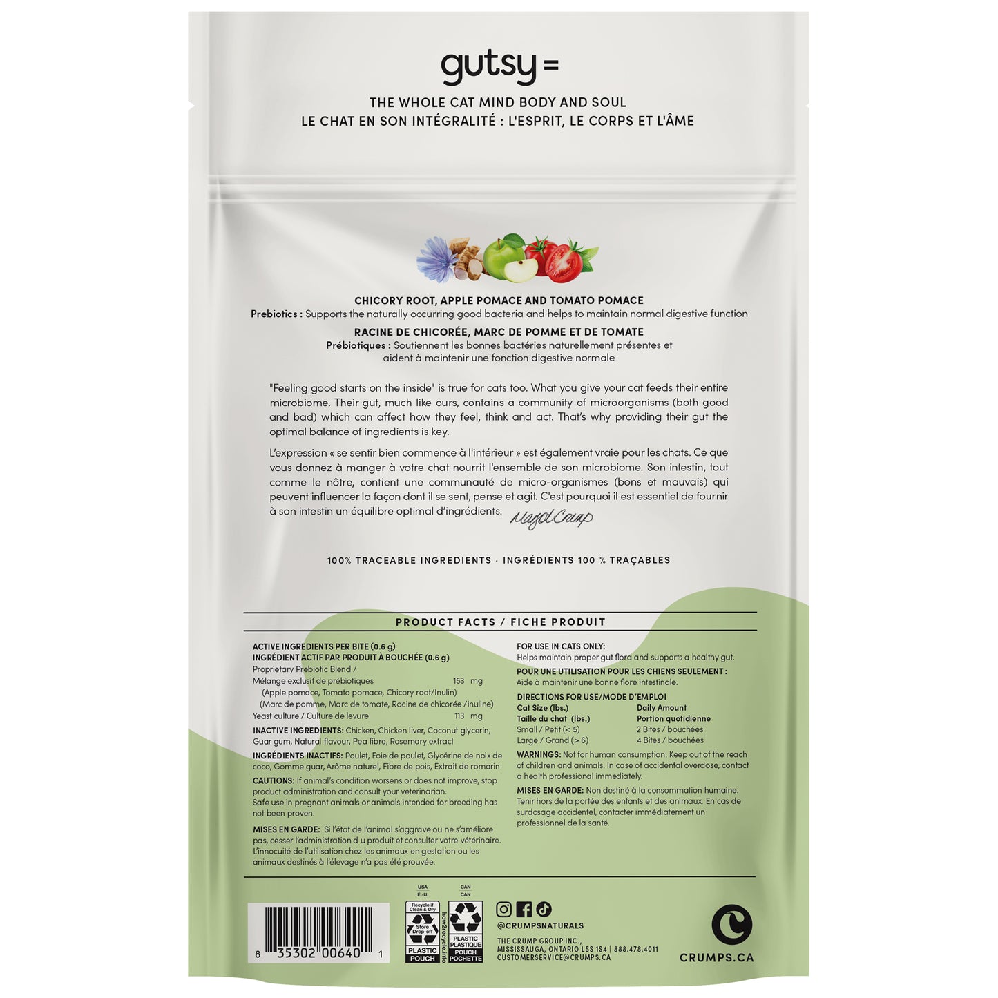 
                        
                          Crumps Naturals Gutsy Cat - Balance Bites 3.2oz
                        
                      