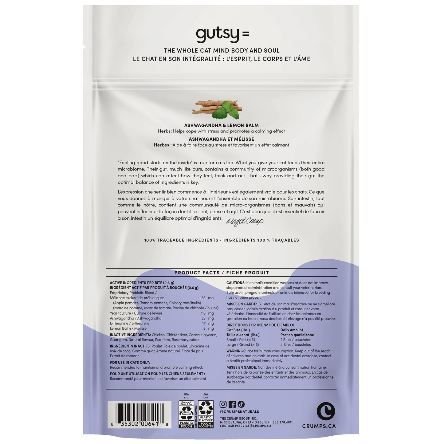 
                        
                          Crumps Naturals Gutsy Cat - Calm Bites 3.2oz
                        
                      