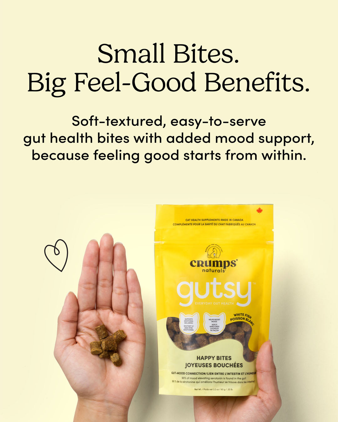 
                        
                          Crumps Naturals Gutsy Cat - Happy Bites 3.2oz
                        
                      